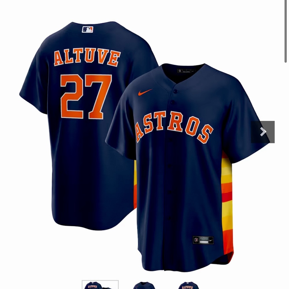 NEW Men’s Houston Astros Jose Altuve Nike Alternate Replica Name Jersey